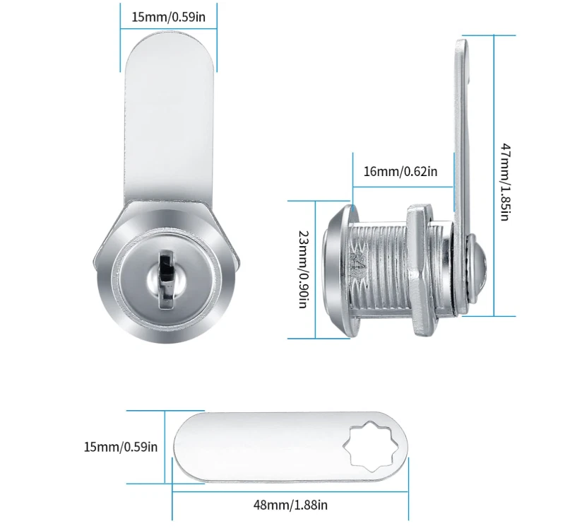 6Universal Craftsman Tool Box Lock Chest Key Storage Truck Safe Cylinder Cabinet - Image 2 of 4
