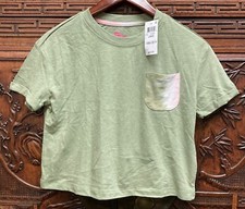 New Epic Threads Big Girls Short Sleeve Pocket Tee, Oil Green, Large