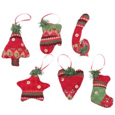 6pcs Xmas Tree Decor Christmas Tree Ornament for Friends Families Co-worker