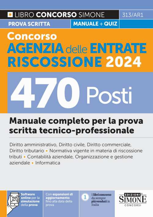Concorso Agenzia delle Entrate Riscossione 2024. 470 posti. Manuale comple...