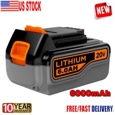 6.0AH For BLACK+DECKER LBXR20 20V MAX LBX4020 Lithium Battery LB2X3020 LB2X4020 