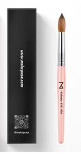 Majesti Pink Professional 100% Kolinsky Brush for Acrylic Nails - Size #18