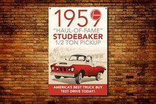 Studebaker Truck 1959 Dealership Advertising Garage Banner 2'x3' Made In The USA