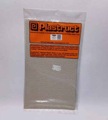 Plastruct Patterned Plastic Texture Sheet Gray Polished Stone 2 Sheets