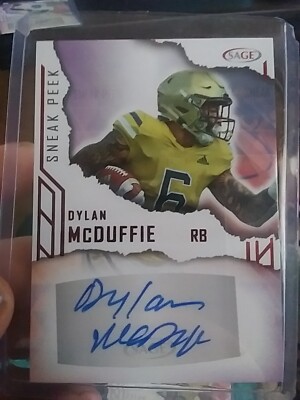 2023 SAGE HIT Sneak Peek Red Autograph Dylan McDuffie SPA-DM