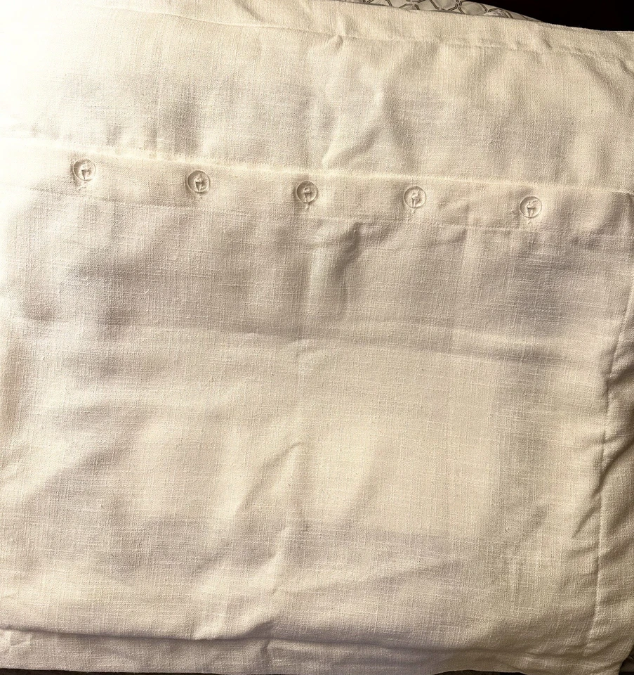 3 Madison Park Indigo Sky Euro Shams 26 x 26 Ivory Blue Embroidered Pillow Cover - Image 3 of 3