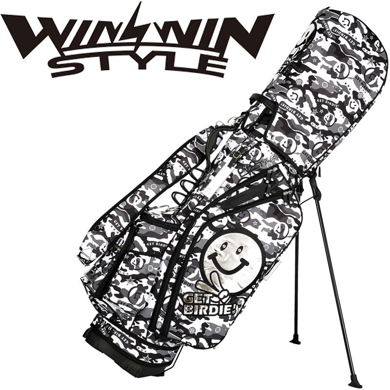 WINWIN STYLE GET BIRDIE! CAMO スタンドバッグ WINWIN STYLE Golf Japan 2025 GET BIRDIE CAMO STAND BAG CB-166 WH