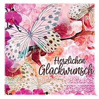 Depesche 3D Foto Klappkarte Quadratisch Motiv 001 Herzlichen GlüCkwunsch