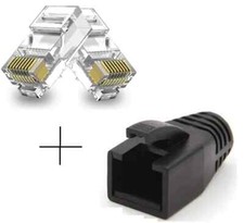 6x RJ45 Netzwerk Stecker Set