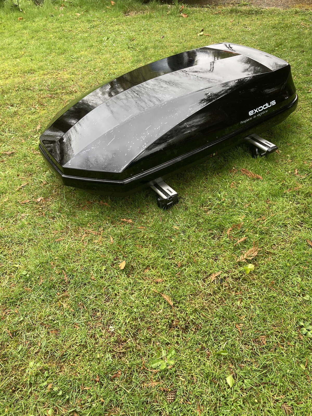 exodus 470l roof box,roof Bars, Thule Pack 753 + Wing Bar. Two Set Keys