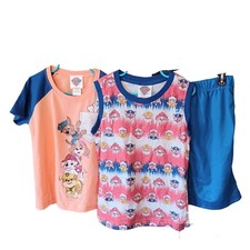 Paw Patrol Boys 3 Pc Short Set-5-Mesh Shorts-Tank Top-T-Shirt-Orange-Blue