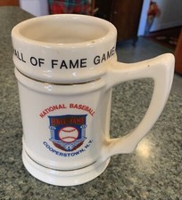 Vintage Hall Fame Baseball Game 1981 MLB Strike Cancel Mug Stein A&rsquo;s Reds Kuhn