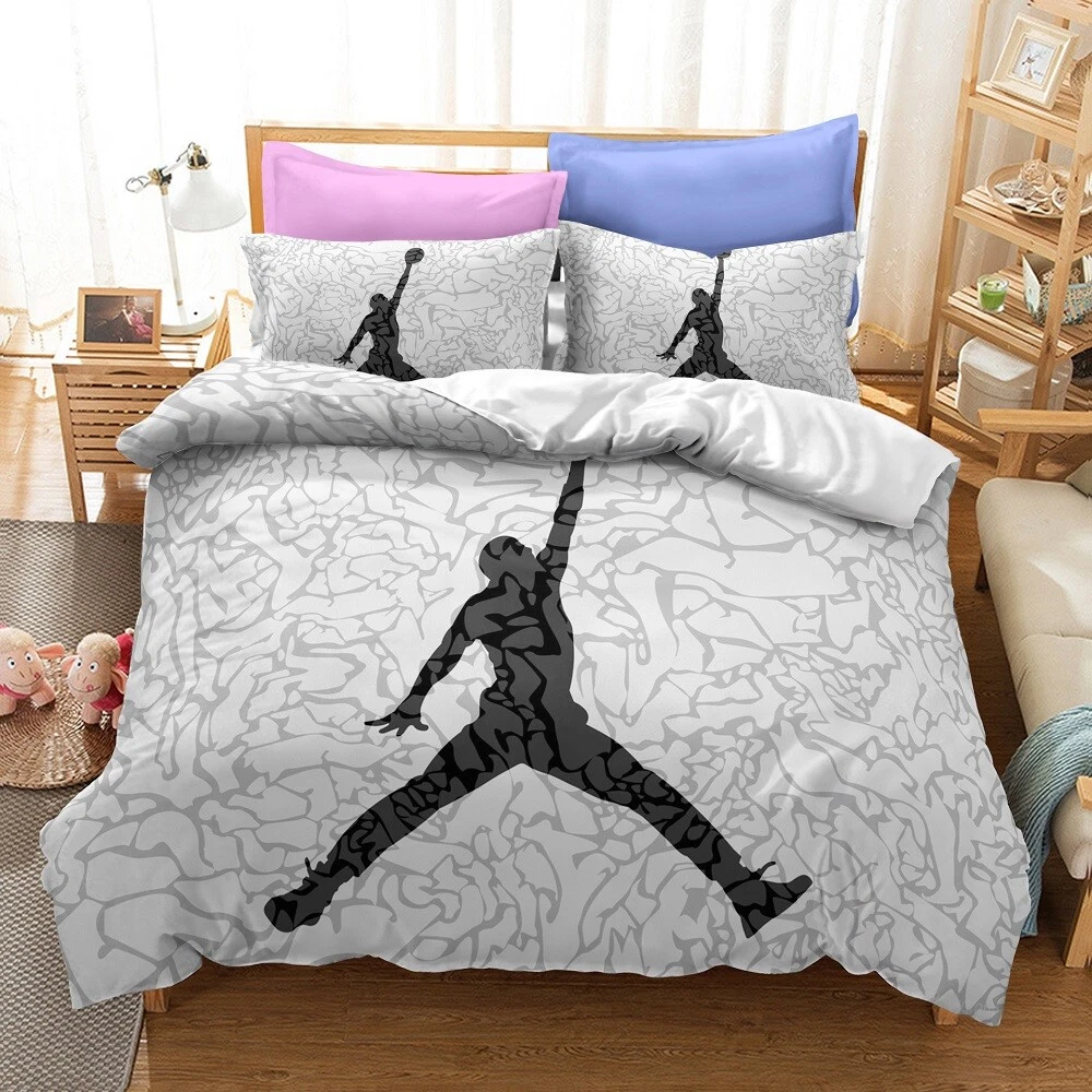 Basketball Jordan Sports Bedding Set Quilt Duvet Cover Single
