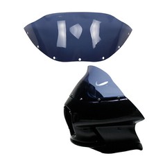 Transparent 8.0'' Blue FXRT Fairings Windsheild for Harley Dyna Softail Touring