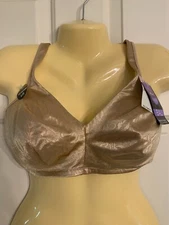Bali 34D Beige Bra Passion for Comfort Wirefree Comfort-U Back New with Tags