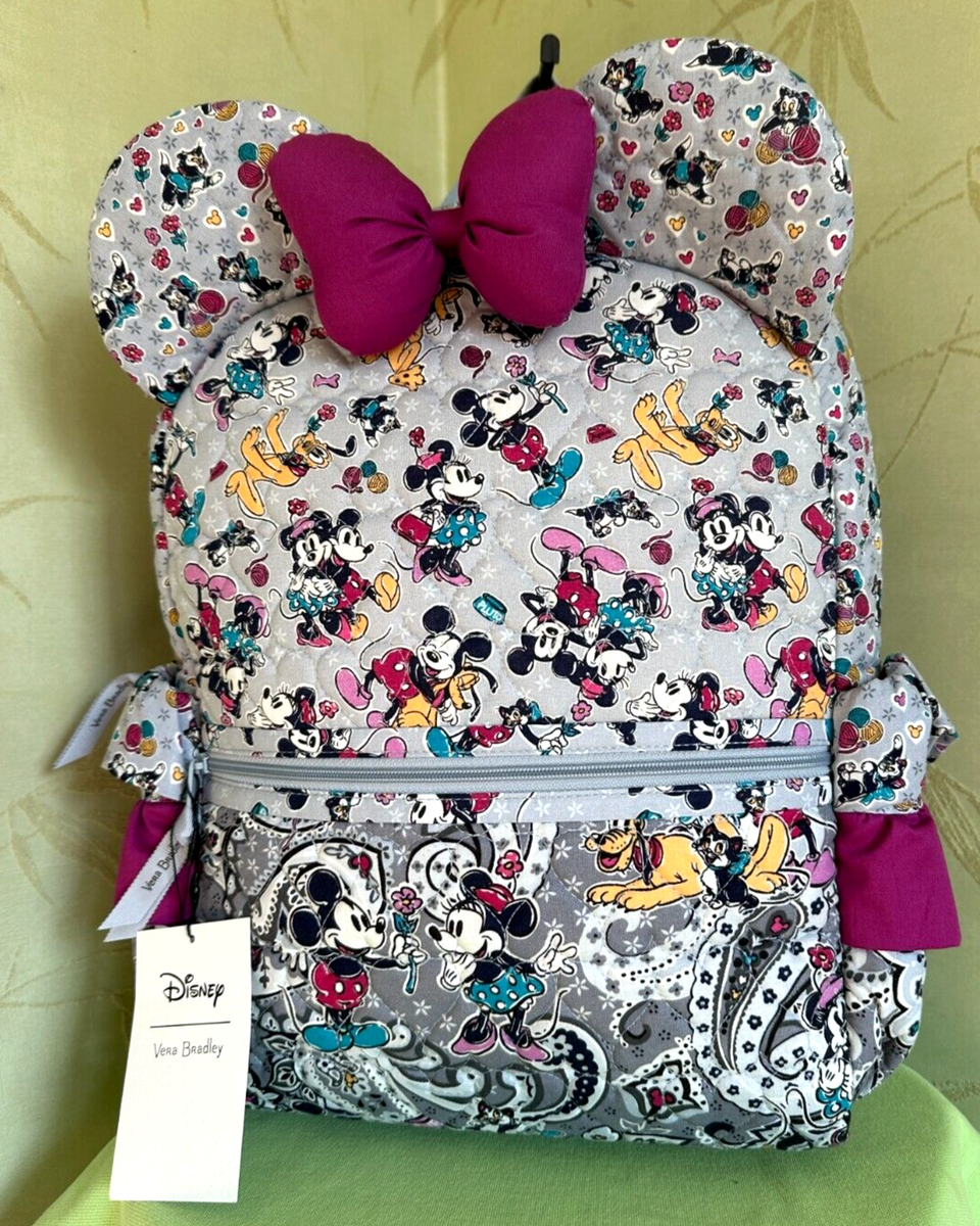 VERA BRADLEY DISNEY MINNIE MOUSE BACKPACK:NWT PICCADILLY PAISLEY