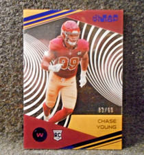 2020 Chase Young Clear Vision Blue Foil RC #CV-27...../99.....Commanders