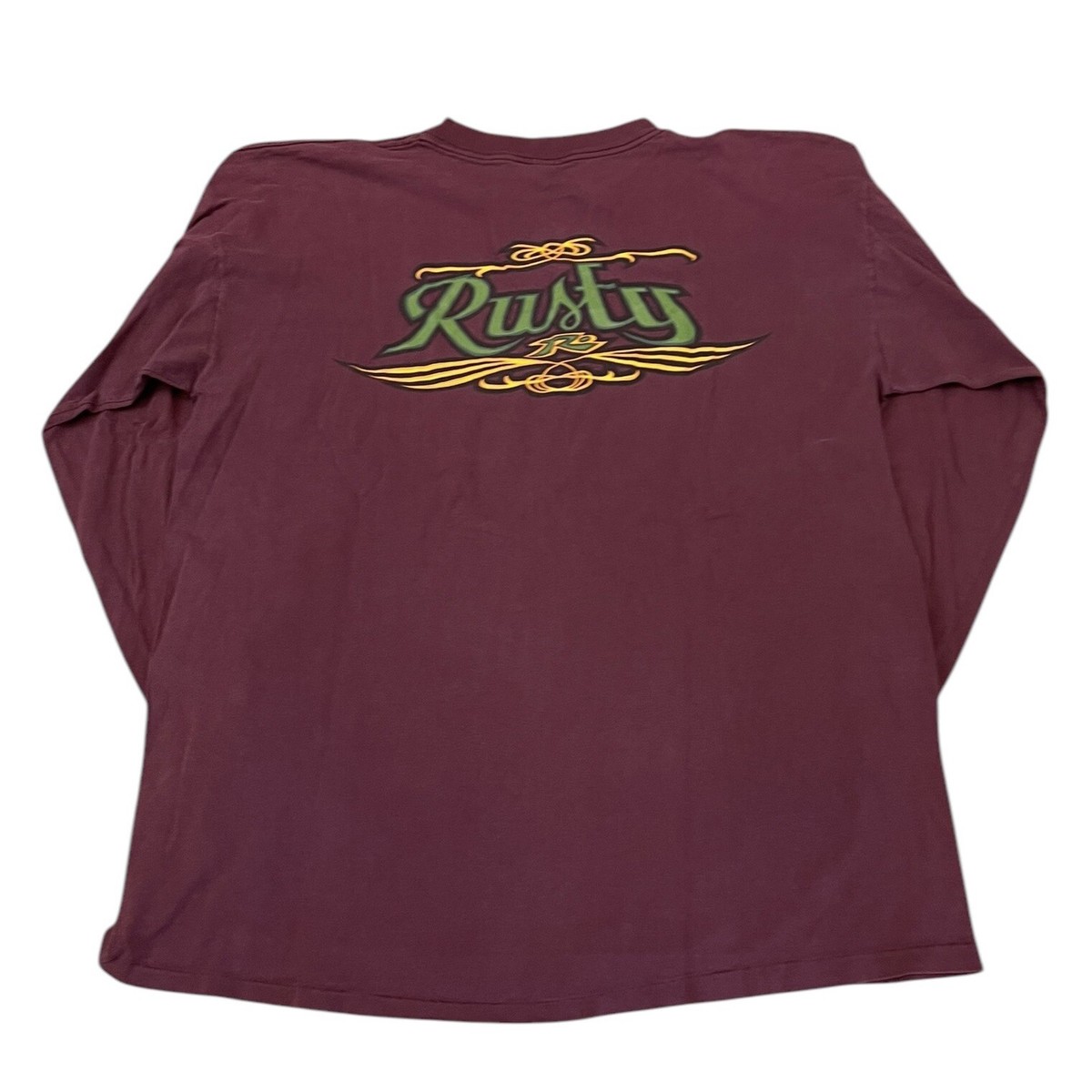 Vintage Rusty Long Sleeve T-shirt 90s Skate Surf Made In USA | eBay