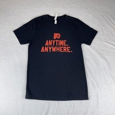 Philadelphia Flyers Shirt Mens Medium Black Bella + Canvas NHL Hockey Sports Tee