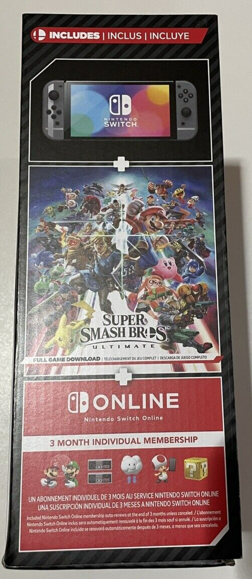 Nintendo Switch OLED Super Smash Bros Ultimate Bundle Brand New Free