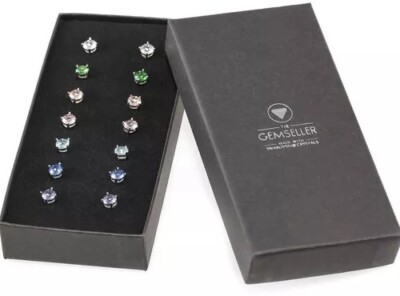 The Gemseller Women's 18K White Gold Plated 7 Swarovski