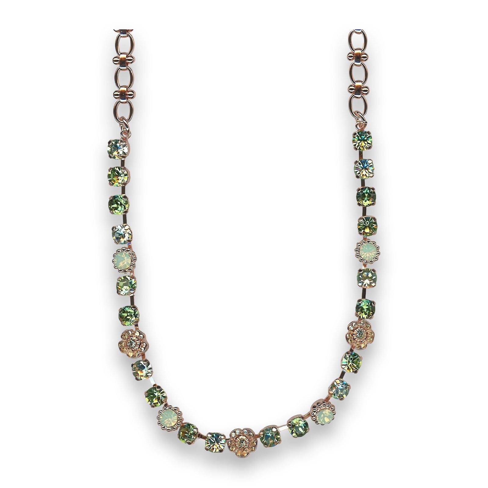 Necklace by Mariana Natural Beauty Coll. Elegant Azure and Chrysolite Swarovs...