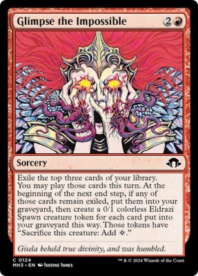 GLIMPSE THE IMPOSSIBLE x4 mtg NM-M Modern Horizons 3 Common