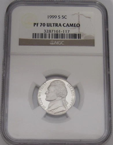 1999-S JEFFERSON NICKEL NGC PF70 ULTRA CAMEO - PERFECT GEM ULTRA CAMEO PROOF