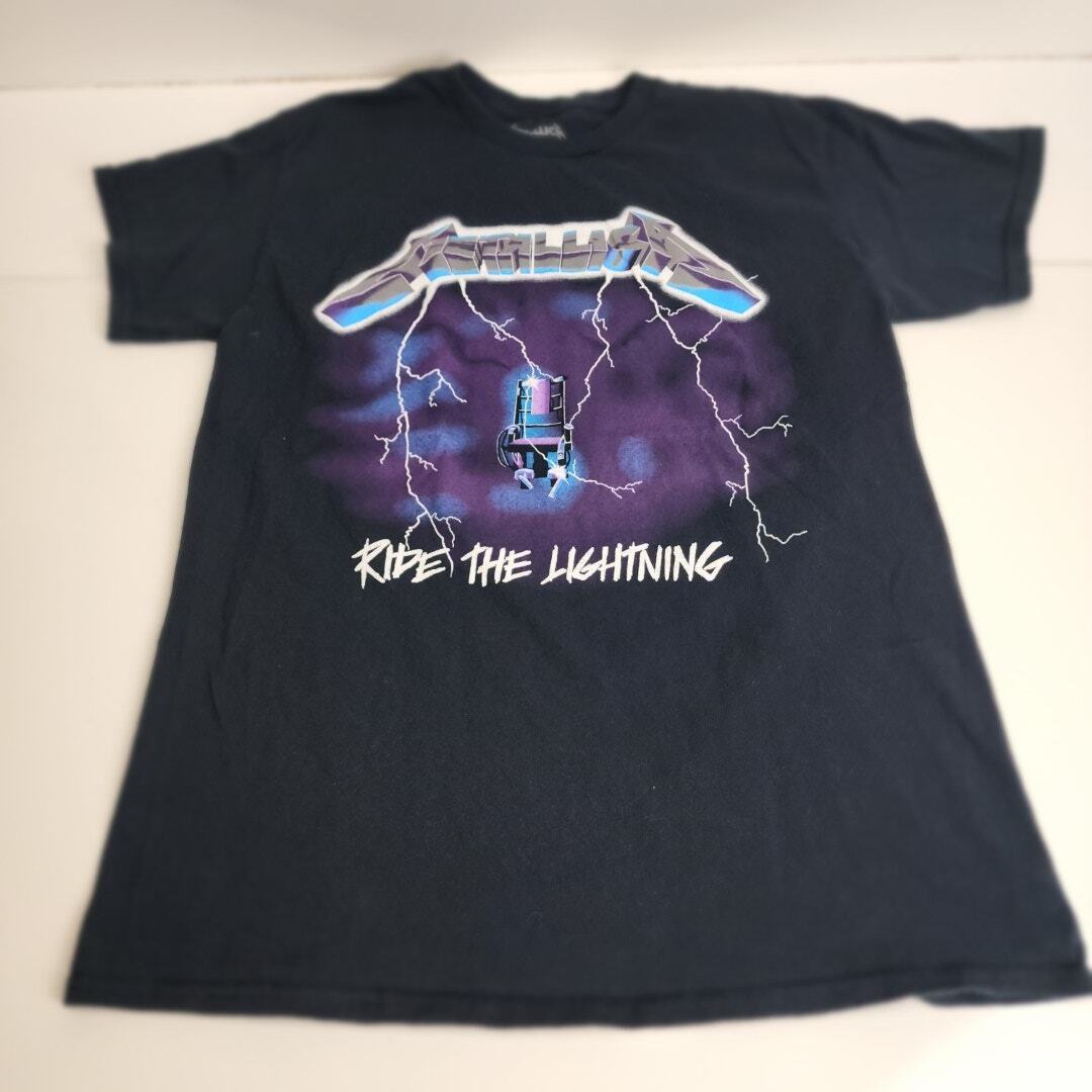 Metallica Ride The Lightning Black Short Sleeve Band Tee Shirt Men's Size MD