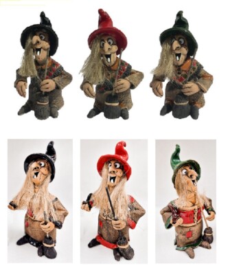 Räucherfiguren Hexen aus Keramik, handgefertigt - 16,0 / 21,0 cm