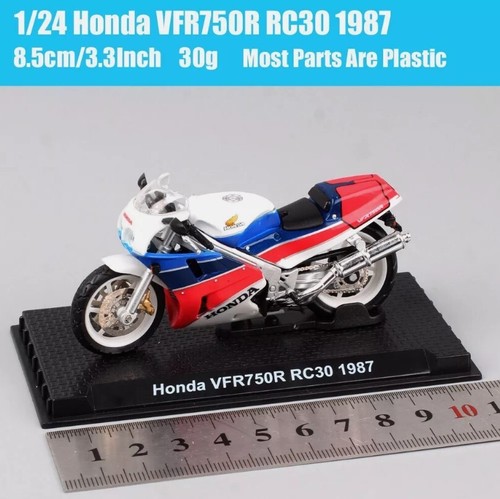 1/24 Tiny Scale Honda VFR750R RC30 1987 Diecast Motorcycle Model Racing Bike Toy - Picture 3 of 12