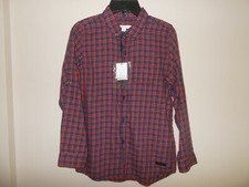 120 Burberry Children Boys Mini Adken Shirt Military Fred Plaid Logo 10Y NWT