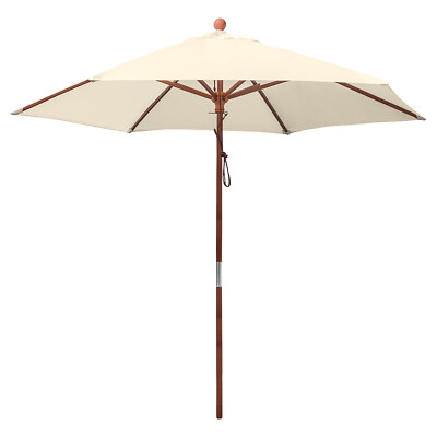 anndora  Sonnenschirm 250 cm Natural Balkonschirm 2,5 m rund Gartenschim Terasse