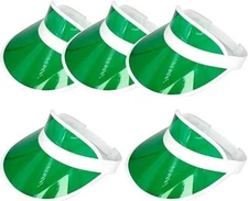 Yuanhe Clear Sun Visor Plastic Casino Dealer Poker Visors One Size, Green