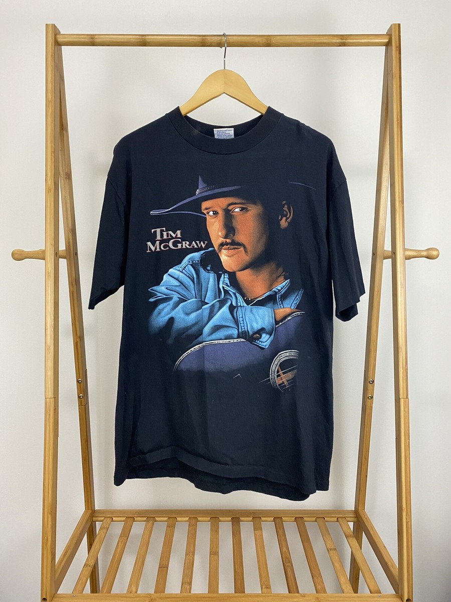 VTG Tim McGraw Turbo Tonkin Big Face Portrait Country Music Rap T