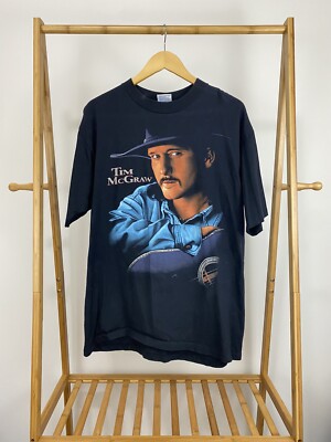 VTG Tim McGraw Turbo Tonkin Big Face Portrait Country Music Rap T