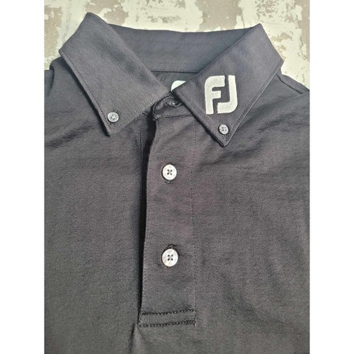 2903 FootJoy Riverbend Black Men's Polo Medium - Picture 8 of 8