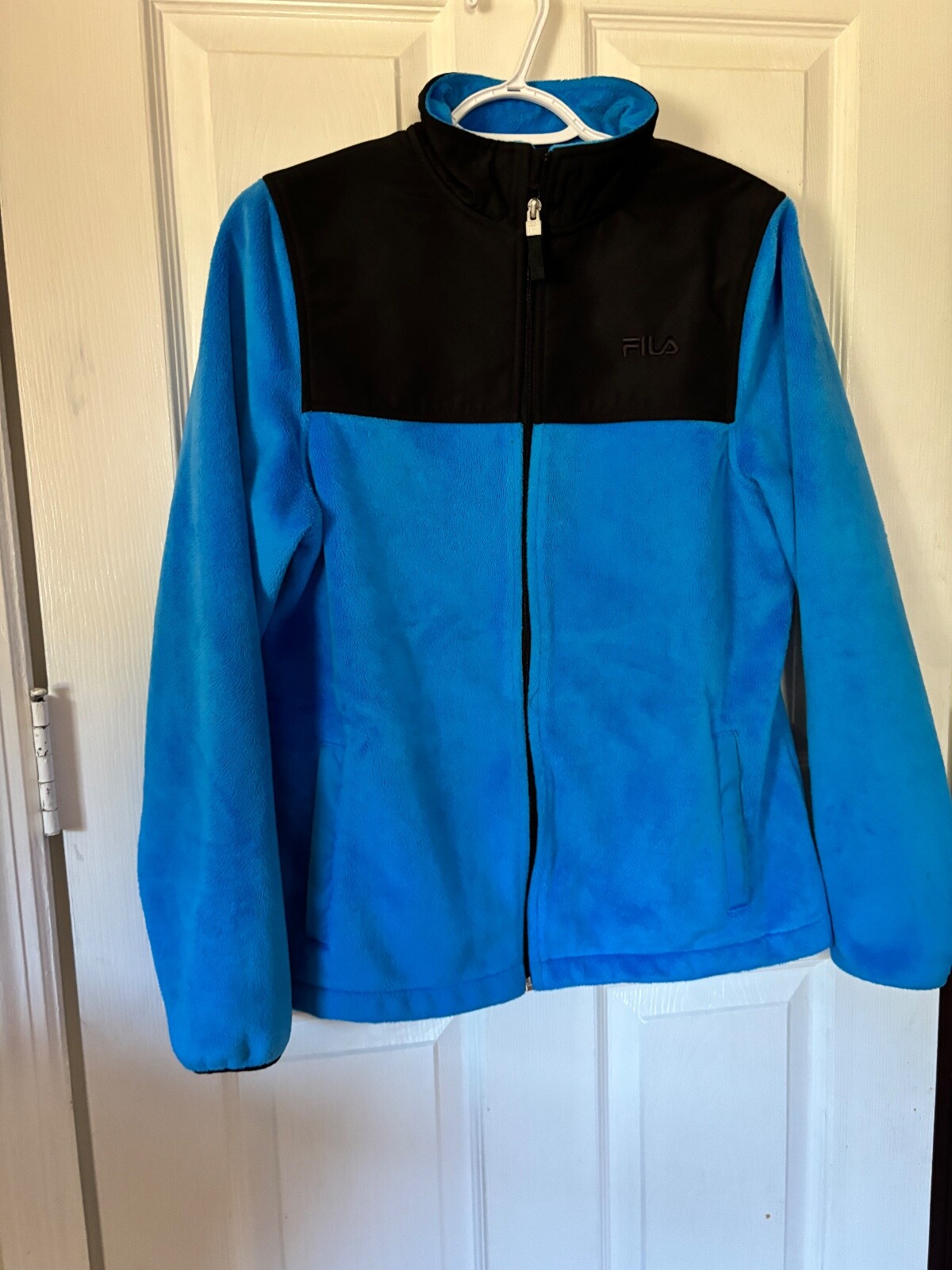 Giacca media con zip intera Fila blu e nera