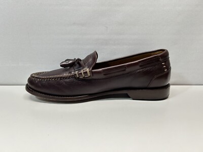 H. S. Trask Men American Bison Leather Brown Tassel Loafer  display picture 2