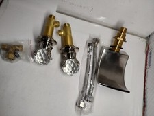 Widespread Bathroom Basin Sink Faucet 3 Holes Waterfall Vanity Mixer Tap