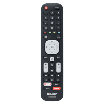 New Genuine EN2BE27S For Sharp LCD LED HDTV Smart TV Remote Control NETFLIX Info