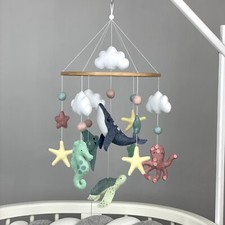 Ocean baby mobile neutral Sea creature mobile whale Under the sea mobile