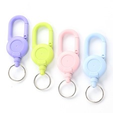 Retractable Keychain Outdoor Anti-theft Easy-to-pull Buckle Wire Rope Keyring