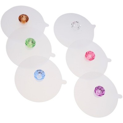  4 PCS Deckel Des Bechers Aus Silikon Getränkedeckel Silikonglasbecherdeckel Für