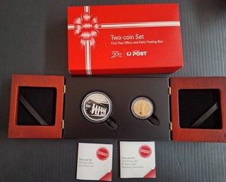 2009 Australia 200 Years of Aust Post 2 Coin set w 31g Silver (.999) Proof coin