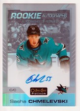 2019-20 Upper Deck O-Pee-Chee Platinum Rainbow RC Auto Sasha Chmelevski Sharks