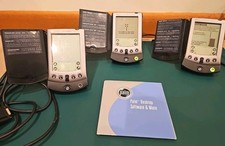 LOT Of 3 PalmOne VX  PDA w/ Stylus  Wall Chargers And Docks And Software READ 