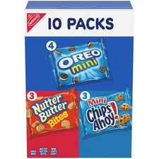 Nabisco Cookie Variety Pack, OREO Mini, Nutter Butter Bites, , 10 Snack Packs