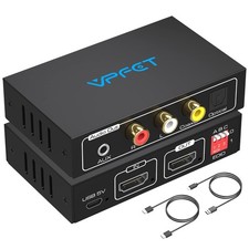 VPFET HDMI Audio Extractor 4K Splitter Optical 3.5mm AUX L/R Coaxial