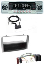 Autoradio Dietz Bluetooth USB MP3 DAB per Alfa Romeo 147 GT argento vano portaoggetti